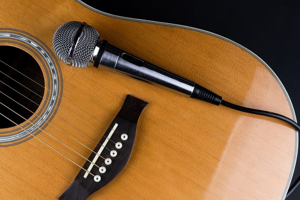 Fdit Micro guitare classique Micro guitare 12 transducteur électrique  SoundHole avec contrôle du volume de tonalité pour